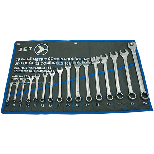 CWS-16M Raised Panel Wrench Set, Combination, 16 Pieces, Metric D. Morneault & Fils