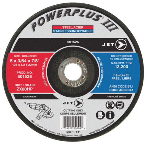 POWERPLUS&reg; Cut-Off Wheel, 4-1/2" x 3/64", 7/8" Arbor, Type 1, 13300 RPM D. Morneault & Fils