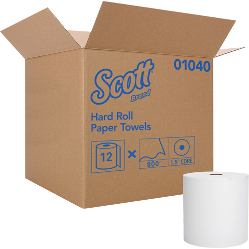 Serviettes en rouleaux durs Essential de Scott, 1 pli, Standard, 800' lo D. Morneault & Fils