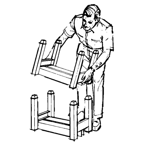 Supports empilables mobiles, 12" la x 16" p, Capacit&eacute; de 2500 lb D. Morneault & Fils