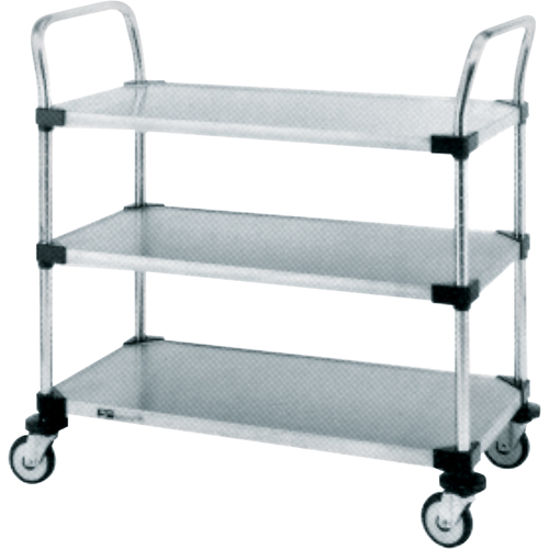 Chariots utilitaires pour service r&eacute;gulier, 3 Tiers, 24" la x 39" h x 24" p, Capacit&eacute; 500 lb D. Morneault & Fils