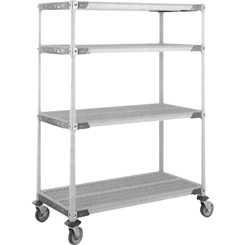 Chariot MetroMax i sur roulettes &agrave; tige, 4 tiers, 18" x 69" x 36", Capacit&eacute; 900 lb D. Morneault & Fils