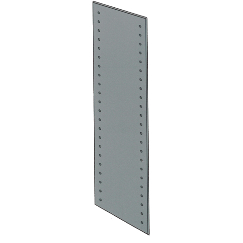 Slotted Angle End Panel, 84" H, 18" D, Galvanized Steel D. Morneault & Fils