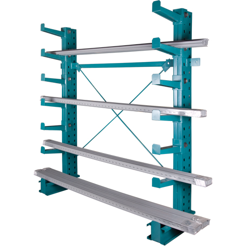 Cantilever Bar-Stock Racking - Light-Duty, Single Sided, 12" Arm, 75" H D. Morneault & Fils
