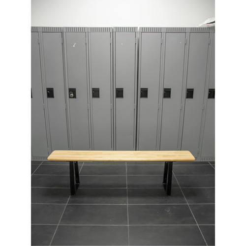 Locker Room Bench, Wood, 48" L x 9-1/4" W x 16-1/2" H D. Morneault & Fils