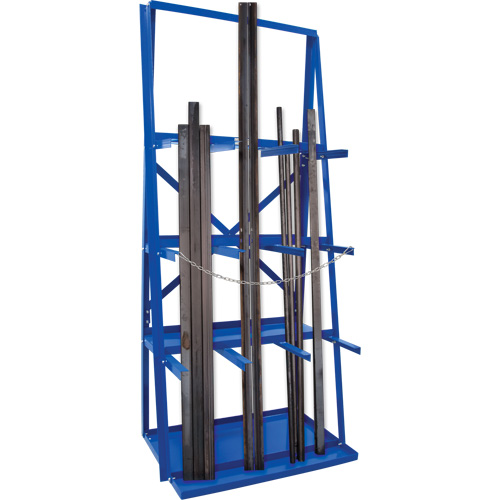 Bar Storage Rack, Vertical, 3 Levels, 36" W x 24" D x 84" H, 3000 lbs. Cap. D. Morneault & Fils