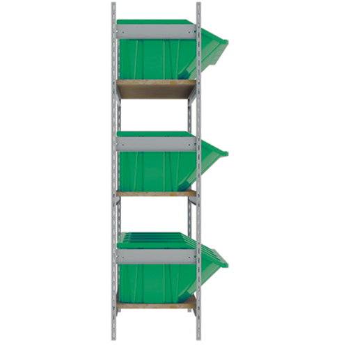 &eacute;tag&egrave;res larges avec bacs g&eacute;ants en plastique, Acier, Sans boulons, Capacit&eacute; 800 lb, 66" la x 60" h x 18" p D. Morneault & Fils