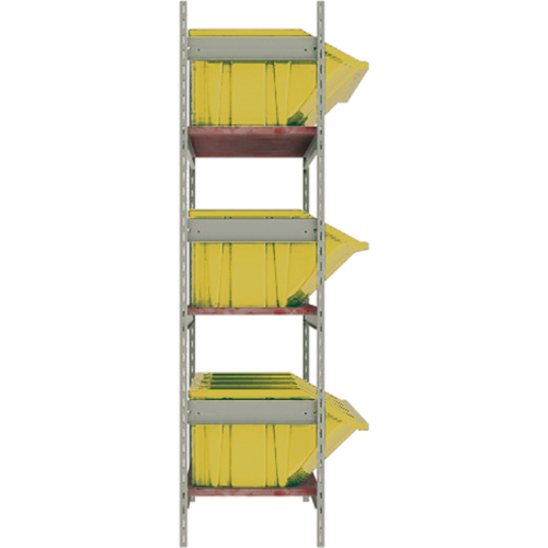 &eacute;tag&egrave;res larges avec bacs g&eacute;ants en plastique, Acier, Sans boulons, Capacit&eacute; 800 lb, 66" la x 60" h x 18" p D. Morneault & Fils