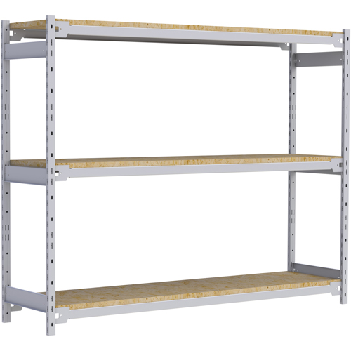 Wide Span Record Storage Shelving, Steel, 3 Shelves, 72" W x 18" D x 60" H D. Morneault & Fils
