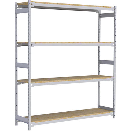 Wide Span Record Storage Shelving, Steel, 4 Shelves, 72" W x 18" D x 84" H D. Morneault & Fils