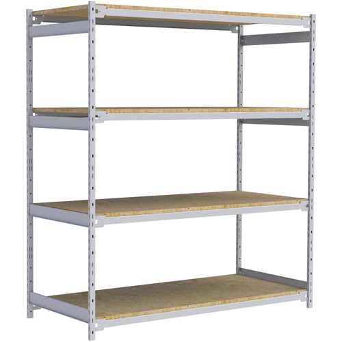 Wide Span Record Storage Shelving, Steel, 4 Shelves, 72" W x 32" D x 84" H D. Morneault & Fils