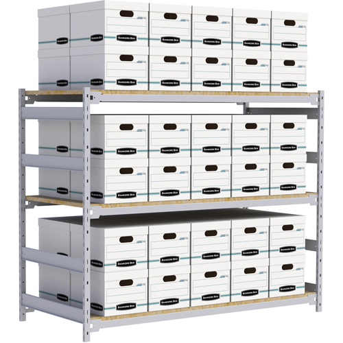 &eacute;tag&egrave;re-classeur de grande largeur, Acier, 3 Tablettes, 72" la x 32" p x 60" h D. Morneault & Fils