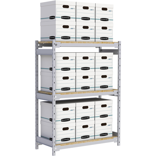 &eacute;tag&egrave;re-classeur de grande largeur, Acier, 3 Tablettes, 42" la x 18" p x 60" h D. Morneault & Fils