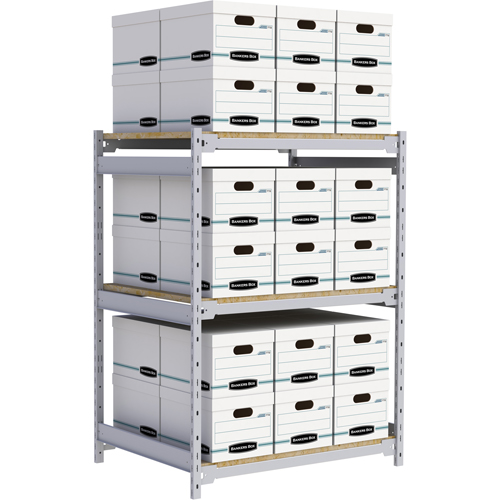 &eacute;tag&egrave;re-classeur de grande largeur, Acier, 3 Tablettes, 42" la x 32" p x 60" h D. Morneault & Fils