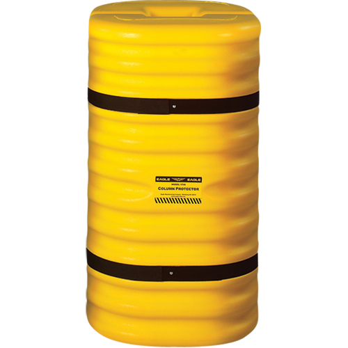 Column Protector, 12" x 12" Inside Opening, 24" L x 24" W x 42" H, Yellow D. Morneault & Fils