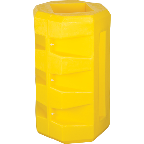 Column Protectors, 14" x 14" Inside Opening, 31" L x 31" W x 42" H, Yellow D. Morneault & Fils