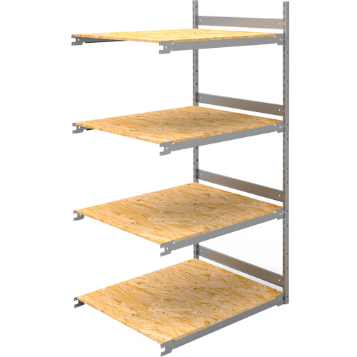 Wide Span Record Storage Shelving, Steel, 4 Shelves, 42" W x 32" D x 84" H, Add-On Kit D. Morneault & Fils