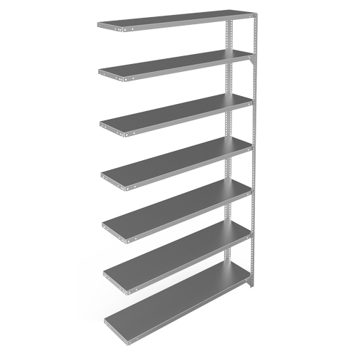 &eacute;l&eacute;ment de rayonnage, Acier galvanis&eacute;, Montant &agrave; fente, Capacit&eacute; 300 lb, 48" la x 84" h x 12" p D. Morneault & Fils