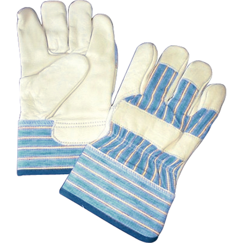 Gants doubl&eacute;s, Taille unique, Paume en Cuir fleur de vache, Doublure en Molleton de coton D. Morneault & Fils