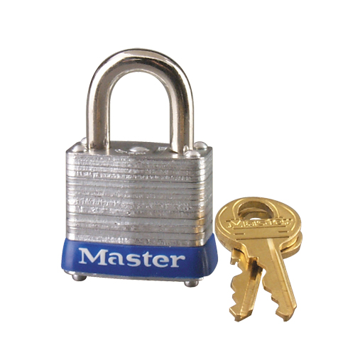 Pin Tumbler Padlock, Keyed Alike, Laminated Steel, 1-9/16" Width D. Morneault & Fils