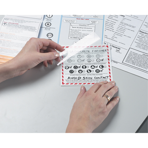 OTS WHMIS Labels, Vinyl, Sheet, 6" L x 3" W D. Morneault & Fils