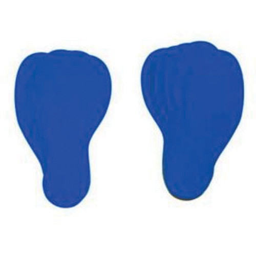 Floor Marking Labels, Footprint, 12" L x 3.75" W, Blue, Vinyl D. Morneault & Fils