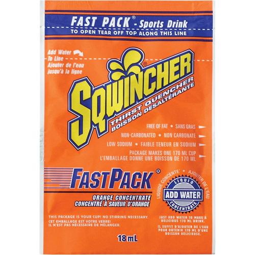 Sqwincher&reg; Rehydration Drink Fast Pack&reg;, Single Serve, Orange D. Morneault & Fils