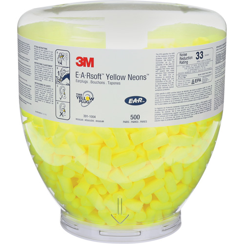 E-A-Rsoft Yellow Neons Earplugs, Bulk - Canister, Large D. Morneault & Fils