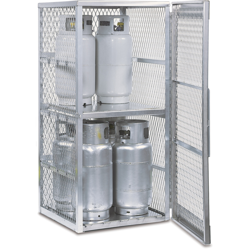 Armoires en aluminium pour bouteilles GPL, nbre de bouteilles: 8, 30" , 32" , 65" , Argent D. Morneault & Fils