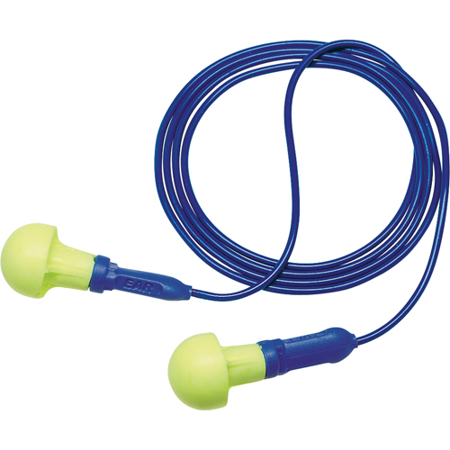 Bouchons d'oreilles d&eacute;tectables E-A-R Push-ins, Avec cordon, Taille unique, Vrac - Sac en poly, NRR dB NRR 28 dB D. Morneault & Fils