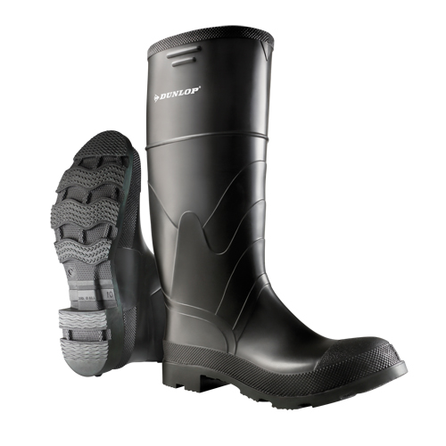 Bottes &eacute;conomiques de 16", PVC, Embout Acier, Pointure 6, Semelle R&eacute;sistant aux perforations D. Morneault & Fils
