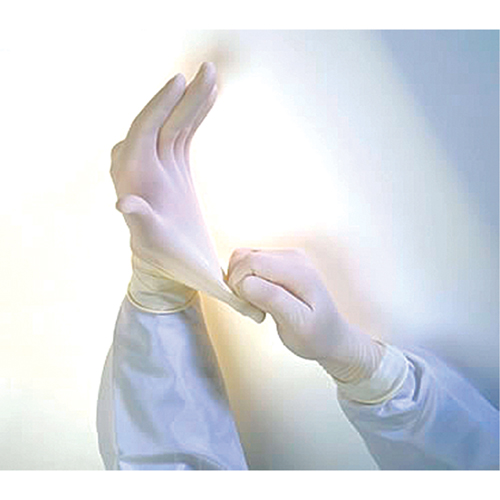 Gants d'examen Qualatex Miracle Grip QRP, Moyen, Latex, 6 mils, Sans poudre, Blanc D. Morneault & Fils
