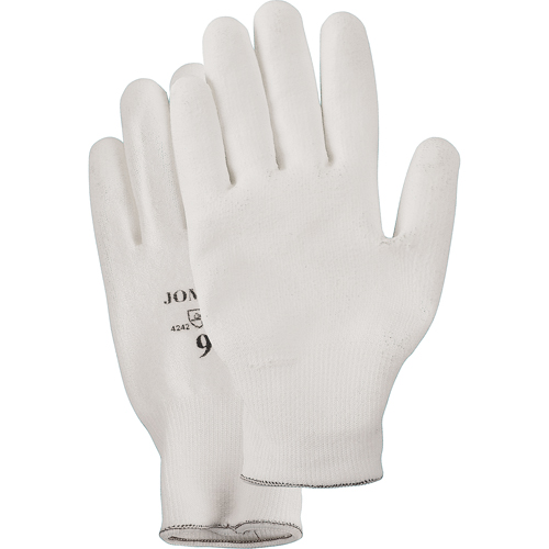 Gants enduit &agrave; paume tricot&eacute;e blanc, Taille Petit/7, Rev&ecirc;tement Polyur&eacute;thane, Enveloppe en PEHP, EN 388 niveau 2 D. Morneault & Fils