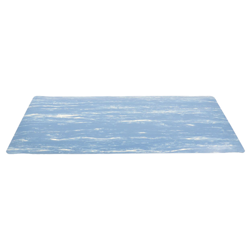 No. 970 Marble Sof-Tyle Grande Mats, Smooth, 3' x 5' x 1", Blue, Rubber D. Morneault & Fils