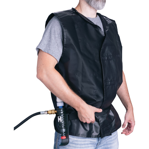 Veste de refroidissement avec dispositif refroidissant en plastique, Grand, Noir D. Morneault & Fils