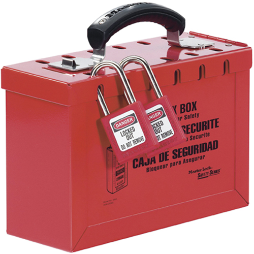 Latch Tight Portable Group Lock Box, Red D. Morneault & Fils