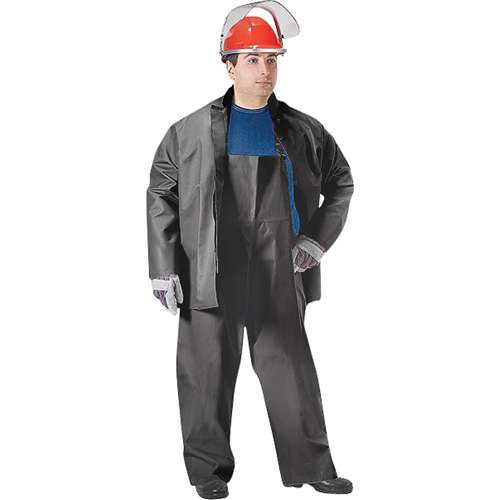 SBR Vulcan Rain Jacket, Rubber, X-Large, Black D. Morneault & Fils
