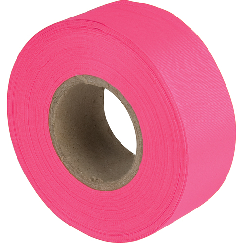 Rubans pour signalisation, 1,1875" la x 150' lo, Rose fluorescent D. Morneault & Fils