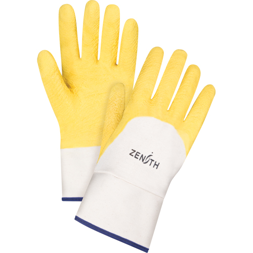Gants enduits au fini rugueux, 10/T-Grand, R&ecirc;vetement Latex de caoutchouc, Enveloppe en Coton D. Morneault & Fils