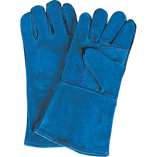 Double Palm & Thumb Welding Gloves, Split Cowhide, Size Large D. Morneault & Fils