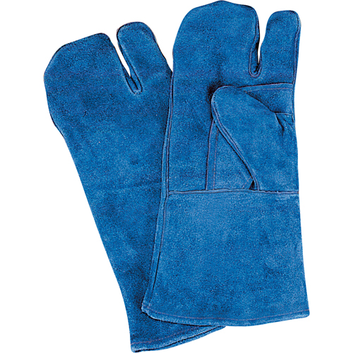 Double Palm & Thumb Welding Gloves, Split Cowhide, Size Large D. Morneault & Fils