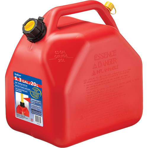 Jerricans, 5,3 gal. US/20,06 L, Rouge, Conformes aux normes CSA/ULC D. Morneault & Fils