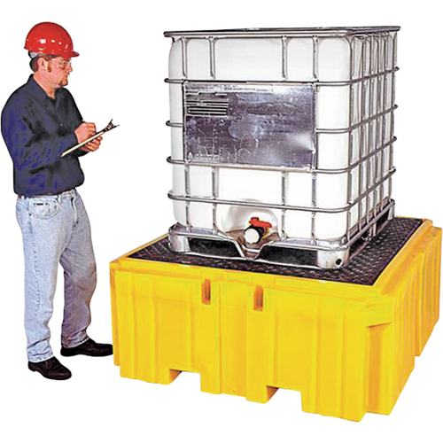 IBC Spill Pallet Plus&reg; With Drain, 365 US gal. Spill Capacity, 62" x 62" x 28" D. Morneault & Fils