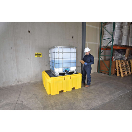 IBC Spill Pallet Plus&reg; With Drain, 365 US gal. Spill Capacity, 62" x 62" x 28" D. Morneault & Fils