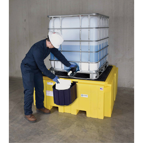 IBC Spill Pallet Plus&reg; With Drain, 365 US gal. Spill Capacity, 62" x 62" x 28" D. Morneault & Fils
