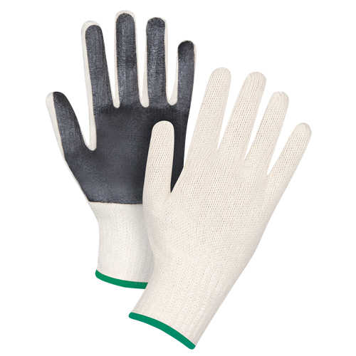 Palm-Coated String Knit Gloves, Poly/Cotton, Single Sided, 7 Gauge, Medium D. Morneault & Fils