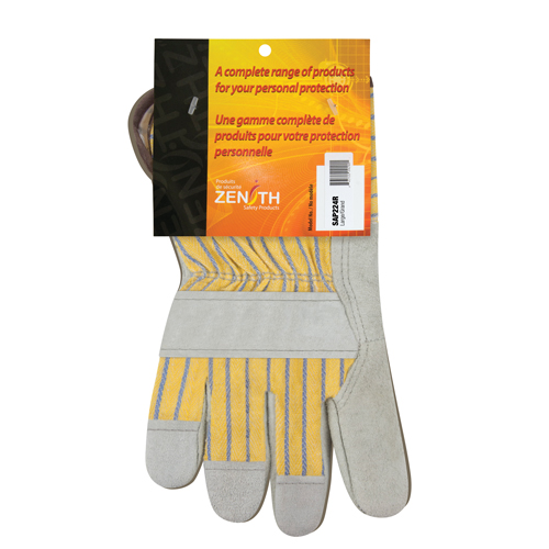 Gants d'ajusteur rugueux de premi&egrave;re qualit&eacute;, Grand, Paume en Cuir de vache refendu, Doublure en Coton D. Morneault & Fils