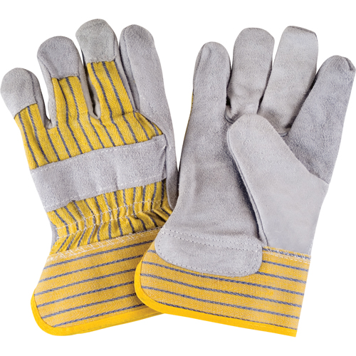 Gants d'ajusteur de premi&egrave;re qualit&eacute;, Grand, Paume en Cuir de vache refendu, Doublure en Coton D. Morneault & Fils