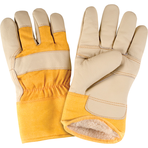 Standard-Duty Winter-Lined Fitters Gloves, Large, Grain Furniture Palm, Boa Inner Lining D. Morneault & Fils