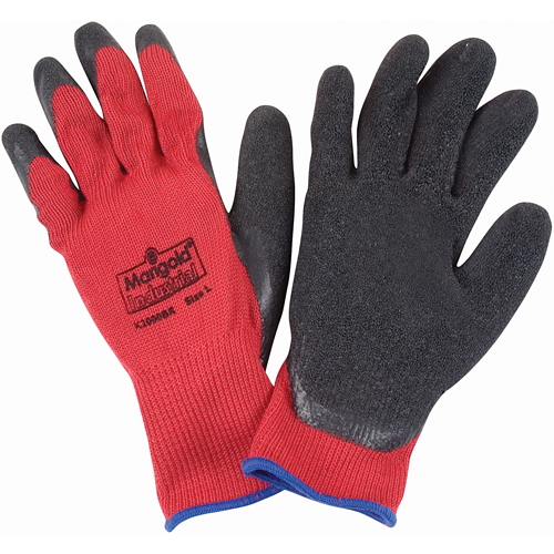 Gants enduits de latex de caoutchouc naturel, 9/Grand, R&ecirc;vetement Latex de caoutchouc, Calibre 10, Enveloppe en Polyester/Coton D. Morneault & Fils